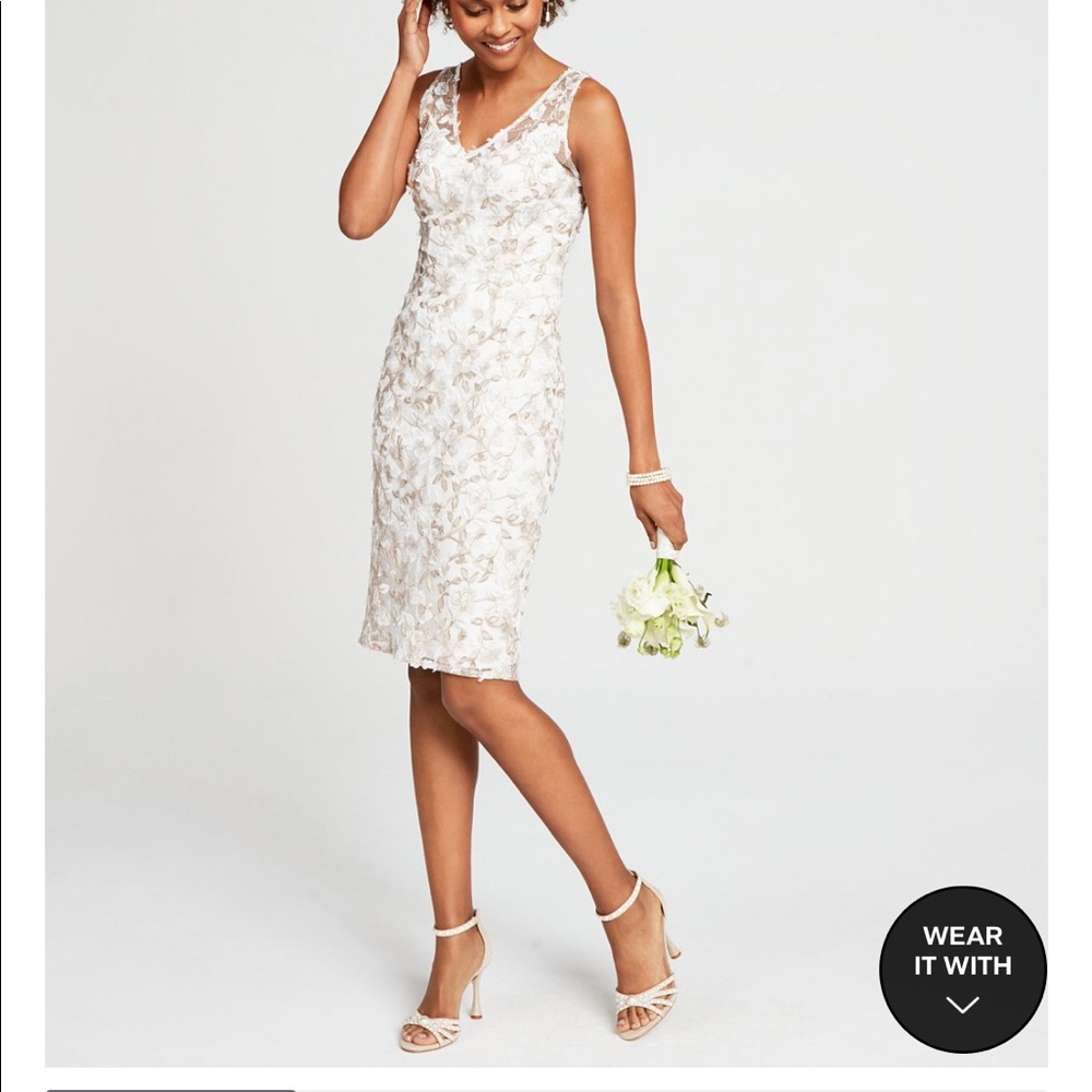 Adrianna Papell Women's Embroidered Sheath Dress (bridal event)